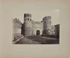 Antique Ancient View of Rome - Sepia Photograph by Francesco Sidoli - Late 19th Century