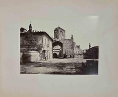 Antique Ancient View of Rome - Sepia Photograph by Francesco Sidoli - Late 19th Century