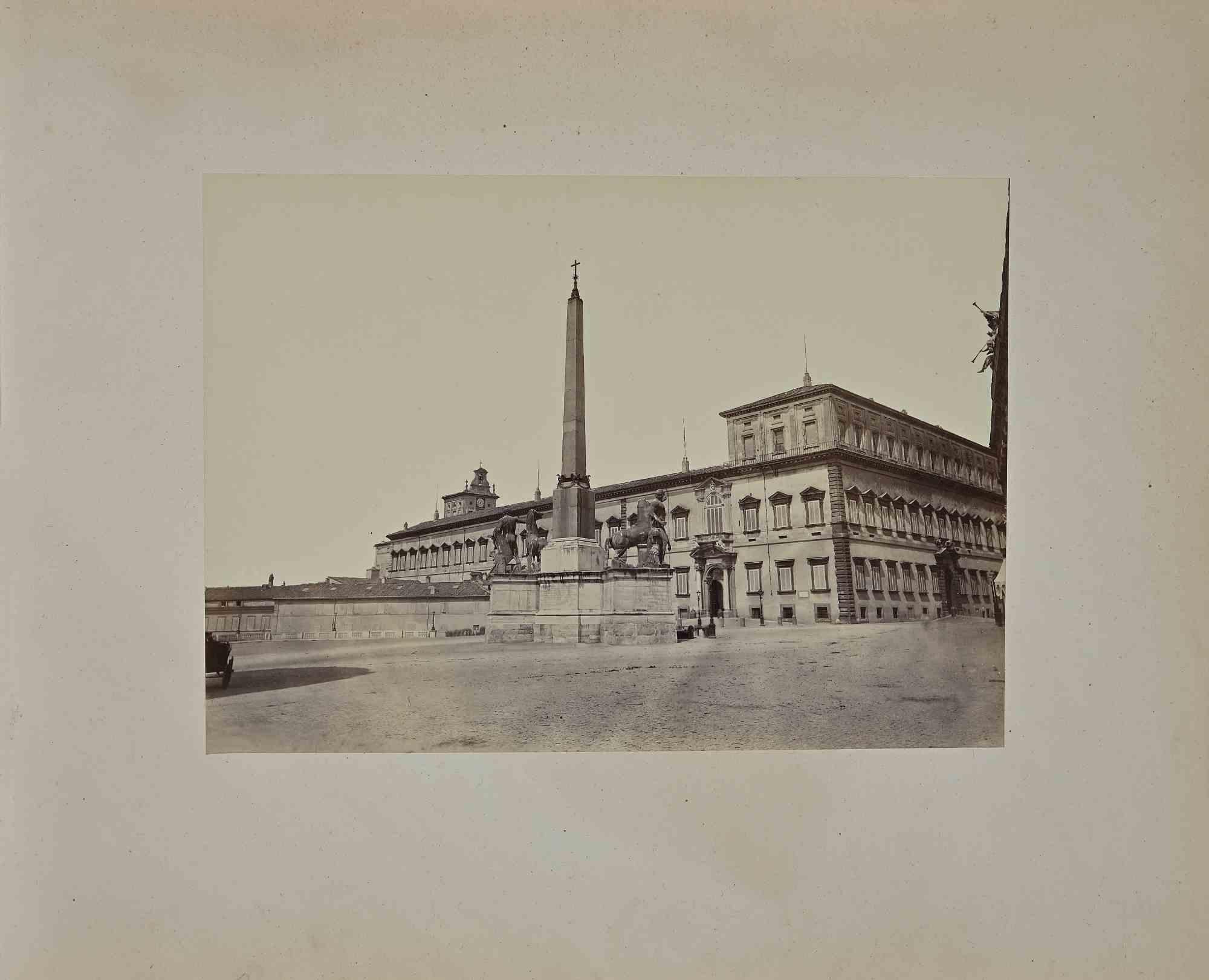 Francesco Sidoli Landscape Photograph - Piazza del Quirinale - View of Monuments Landscapes Of Rome - Late 19th Century