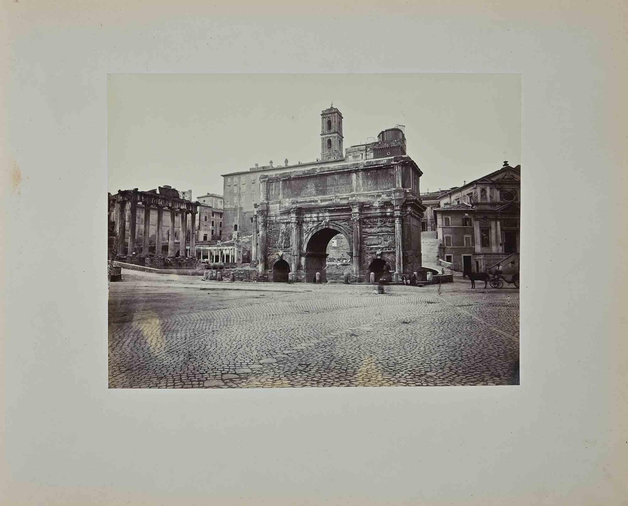 Francesco Sidoli Landscape Photograph - View of Ancient Rome - Photograph by F. Sidoli - Late 19th Century