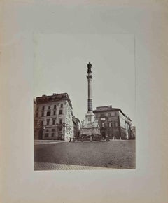 Antique View of Piazza Mignanelliis - Photograph by F. Sidoli - Late 19th Century