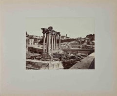  View of the Imperial Forums - Original Photograph by F. Sidoli - 19th  Century