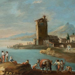 Attribuito a Francesco Simonini (Venezia) - Veduta di paesaggio del XVIII secolo