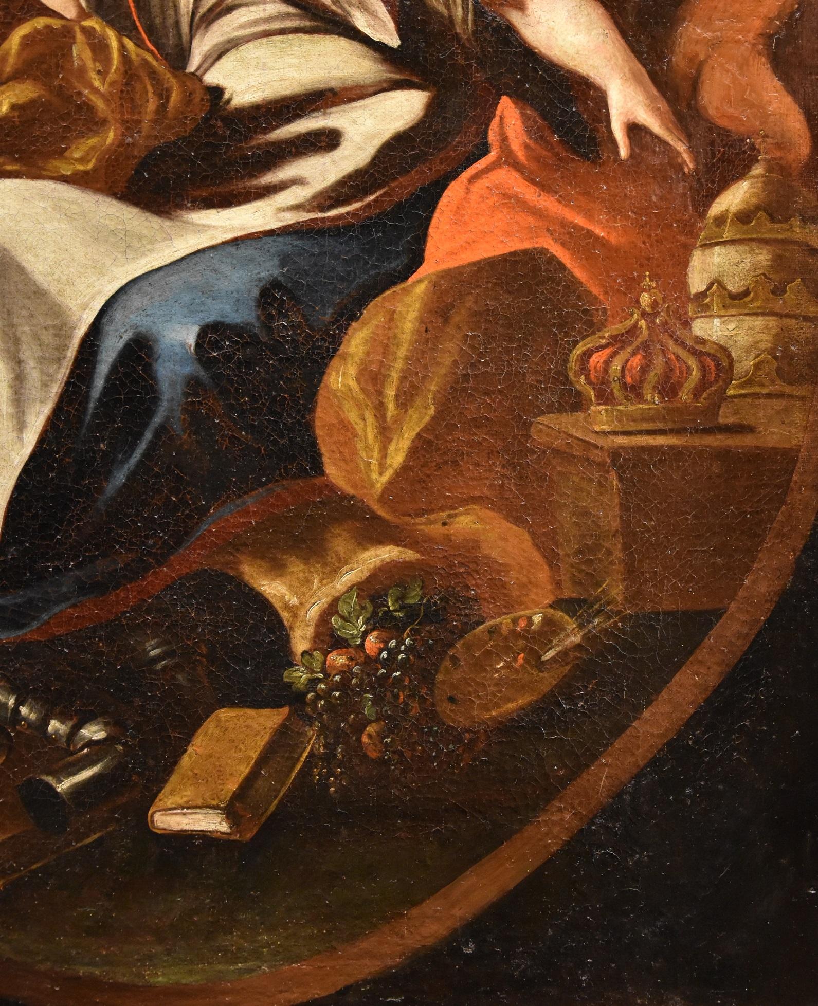 Allegoria dell'Europa Solimena Dipinto del XVIII secolo Olio su tela Vecchio maestro Italia in vendita 5