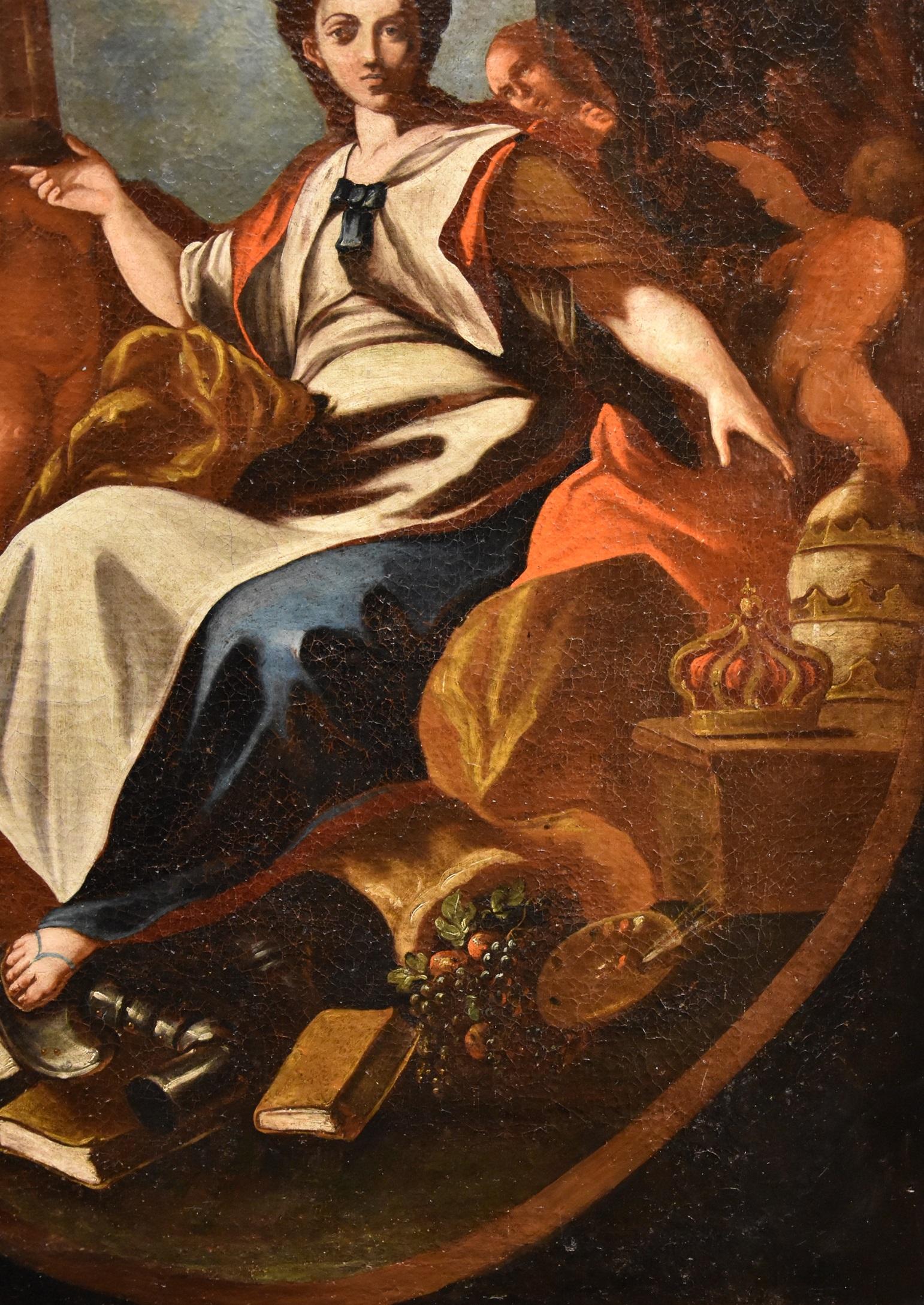 Allegoria dell'Europa Solimena Dipinto del XVIII secolo Olio su tela Vecchio maestro Italia in vendita 6