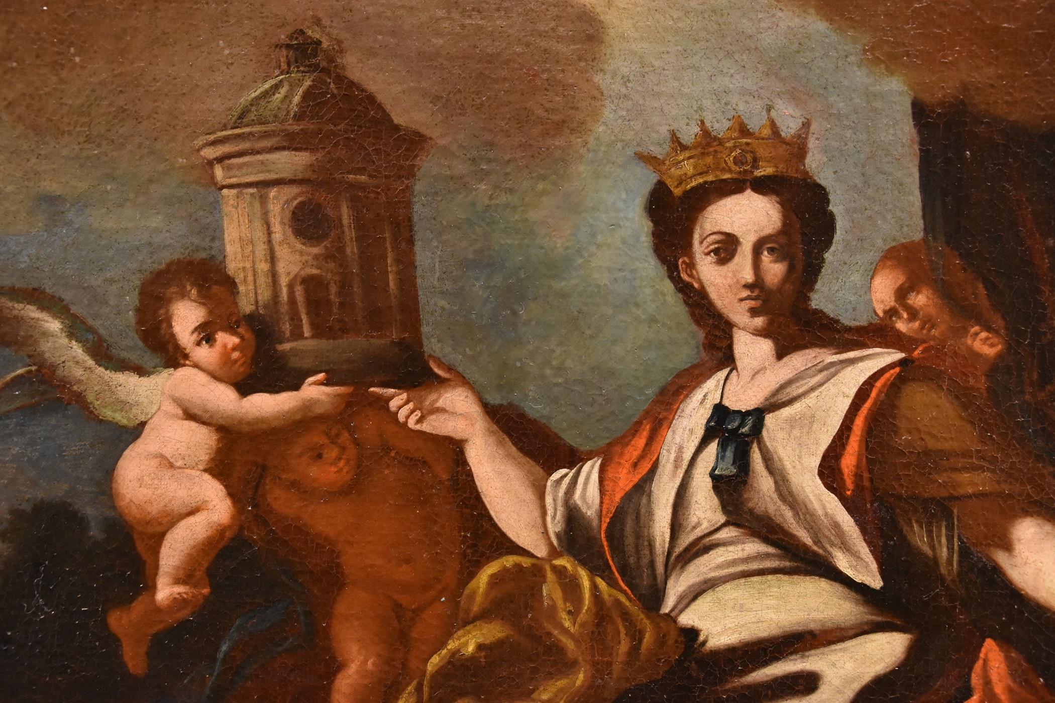Allegoria dell'Europa Solimena Dipinto del XVIII secolo Olio su tela Vecchio maestro Italia in vendita 11