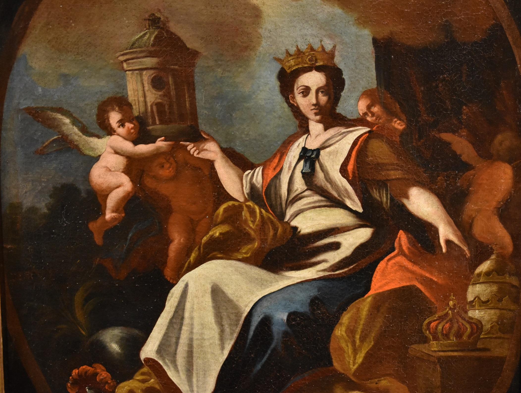 Allegoria dell'Europa Solimena Dipinto del XVIII secolo Olio su tela Vecchio maestro Italia in vendita 2