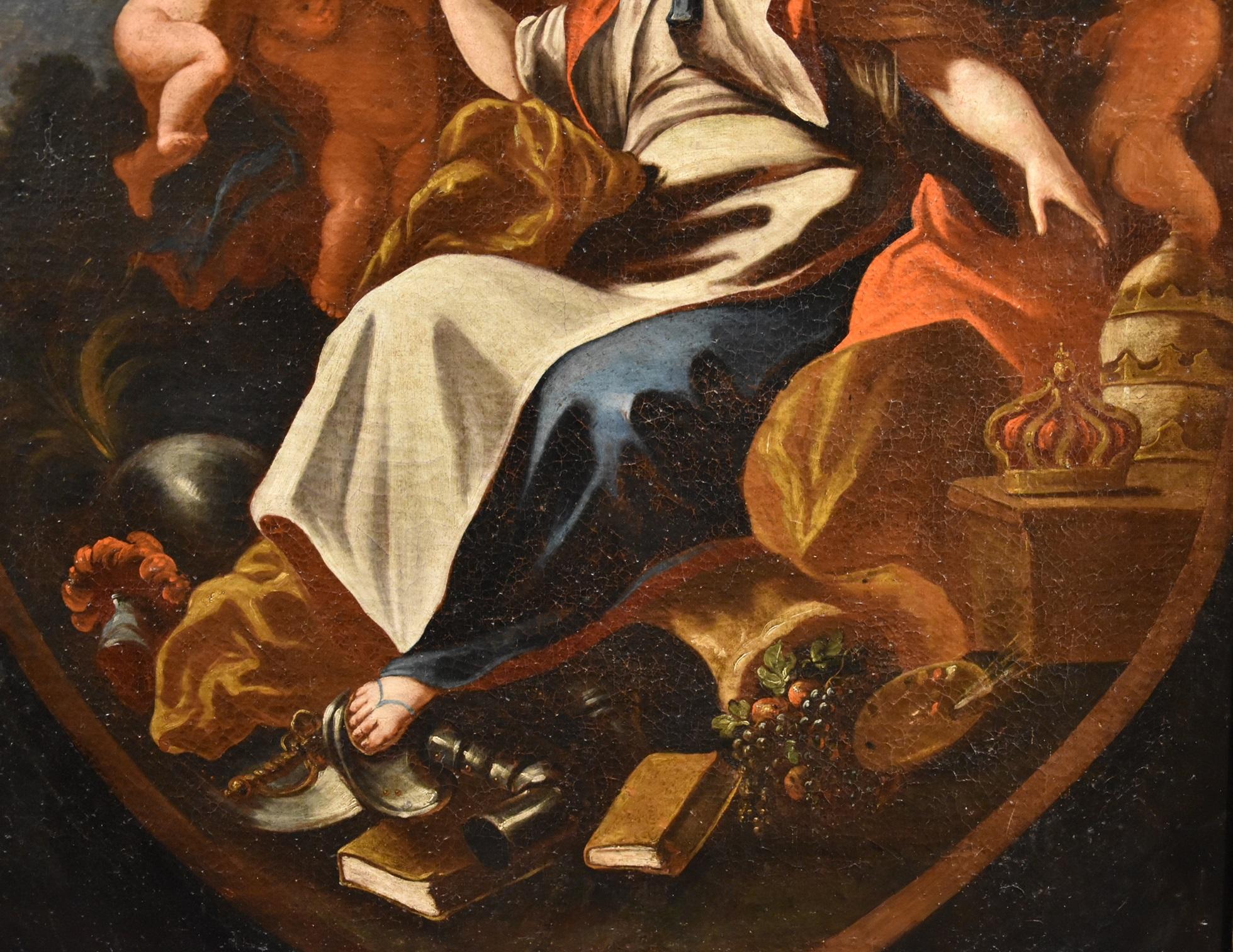 Allegoria dell'Europa Solimena Dipinto del XVIII secolo Olio su tela Vecchio maestro Italia in vendita 3