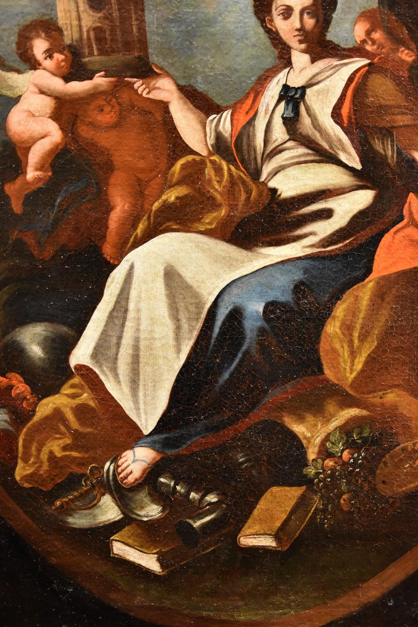 Allegoria dell'Europa Solimena Dipinto del XVIII secolo Olio su tela Vecchio maestro Italia in vendita 4