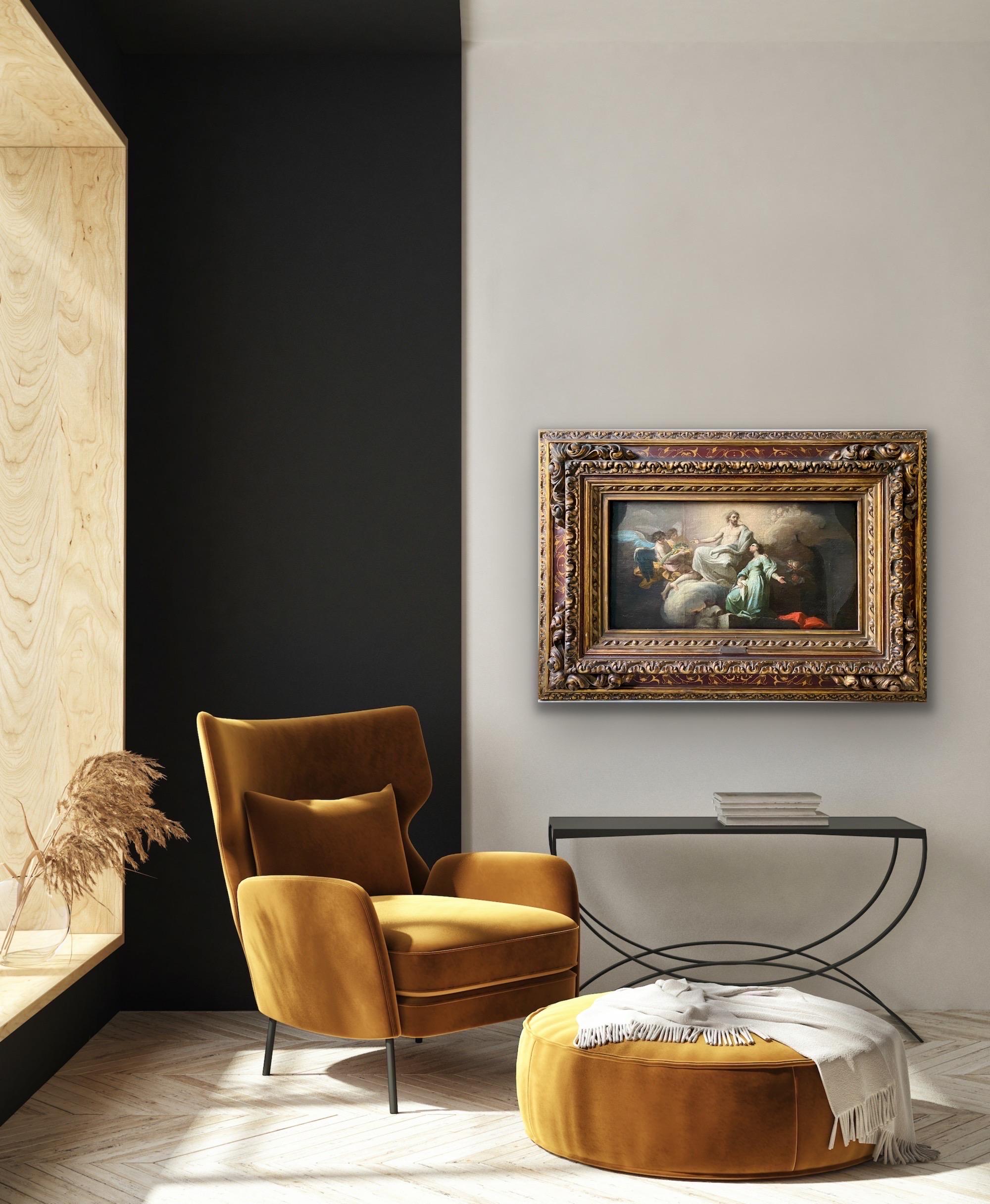 Peinture italienne du XVIIIe siècle - Le couronnement de Sainte Agnès - Solimena 5