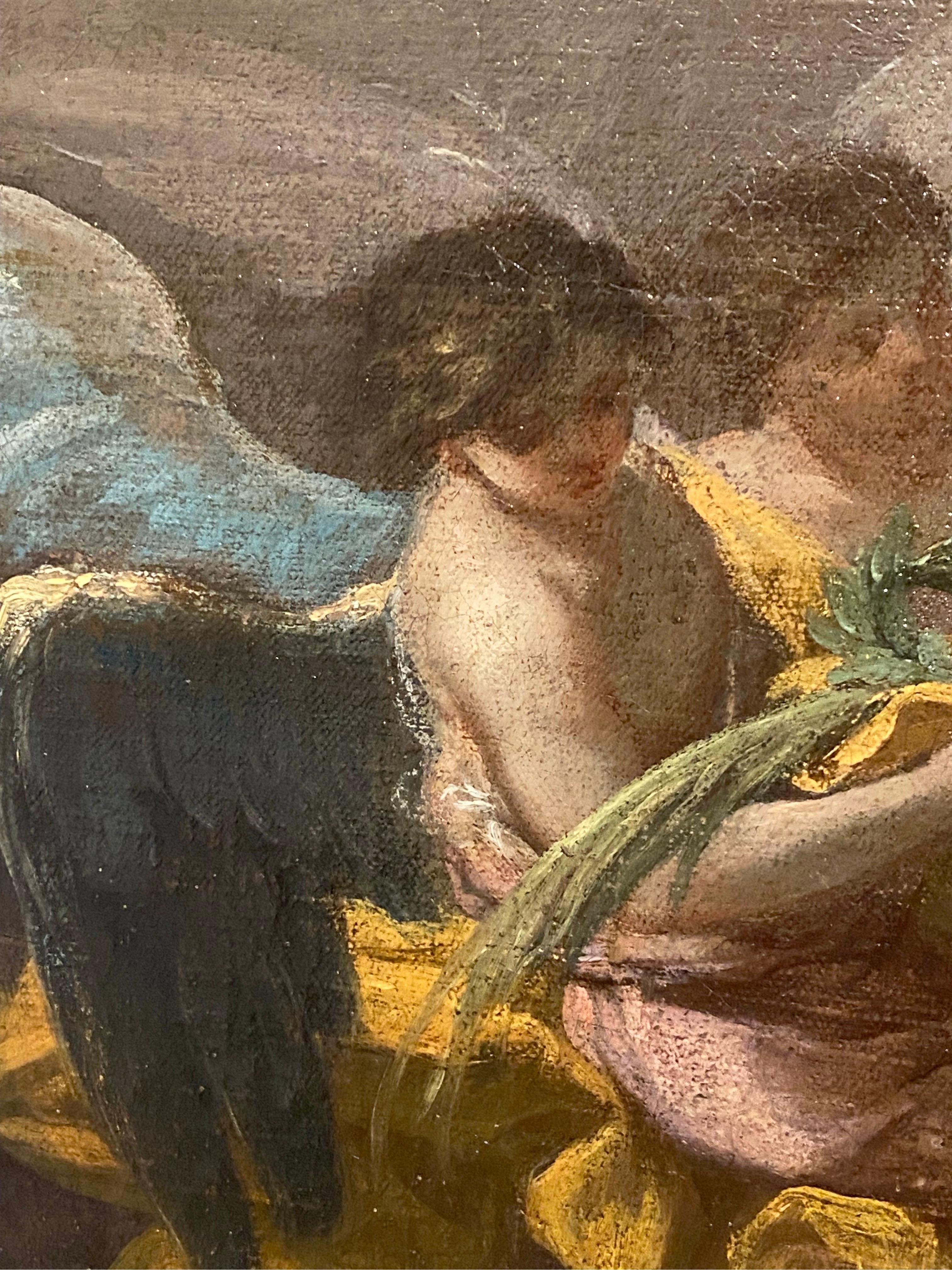 Peinture italienne du XVIIIe siècle - Le couronnement de Sainte Agnès - Solimena 2