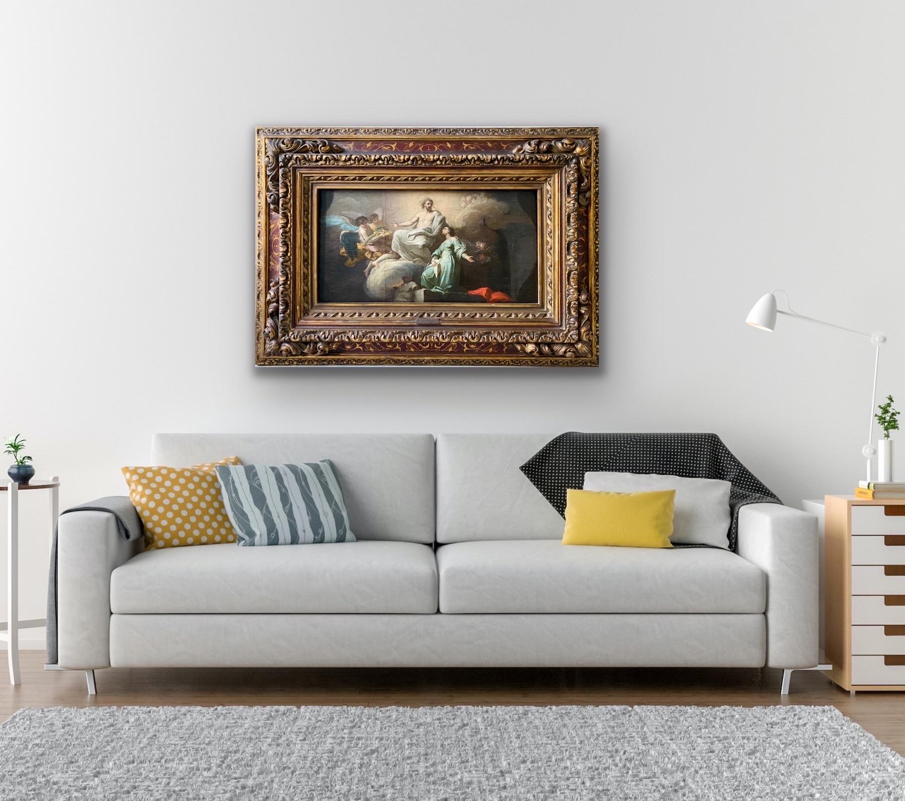 Peinture italienne du XVIIIe siècle - Le couronnement de Sainte Agnès - Solimena 6