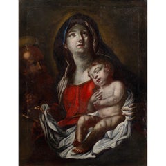 Francesco Solimena (Taller), La Virgen y el Niño con San José