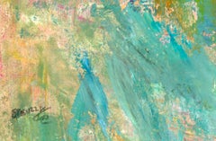 "Orilla del lago Michigan", Óleo sobre tabla, Firmado