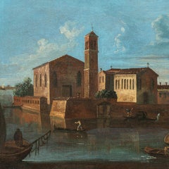 Francesco Tironi (Venetian Master) - 18th century painting - Venice View Island