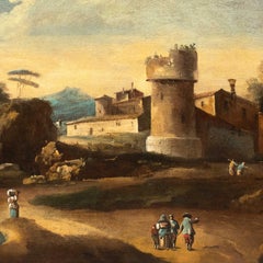 Francesco Tironi (Venetian master) - 18th century landscape painting - Shepherds