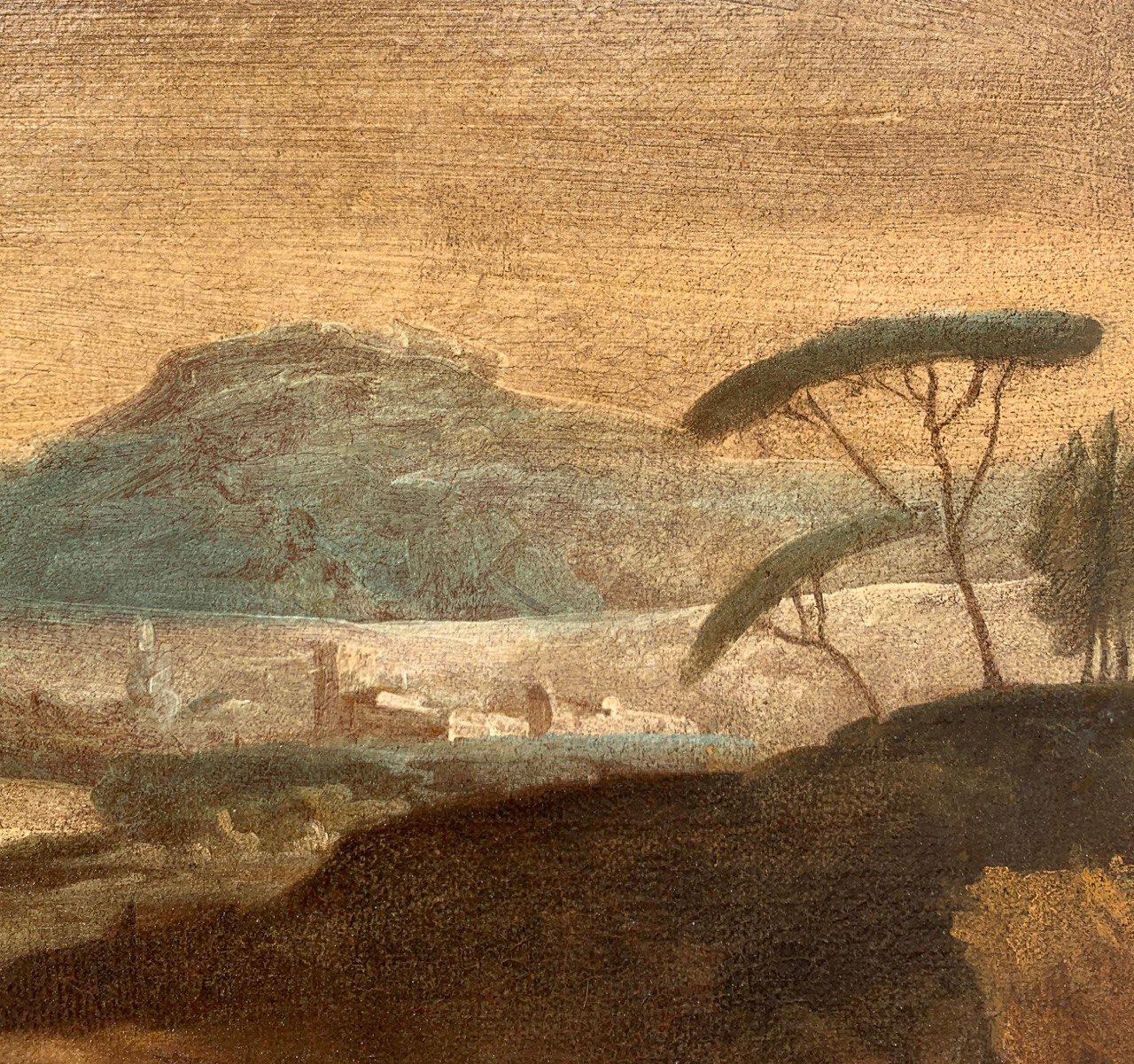 Francesco Tironi (maestro veneziano) - Pittura di paesaggio del XVIII secolo - Pastori in vendita 1