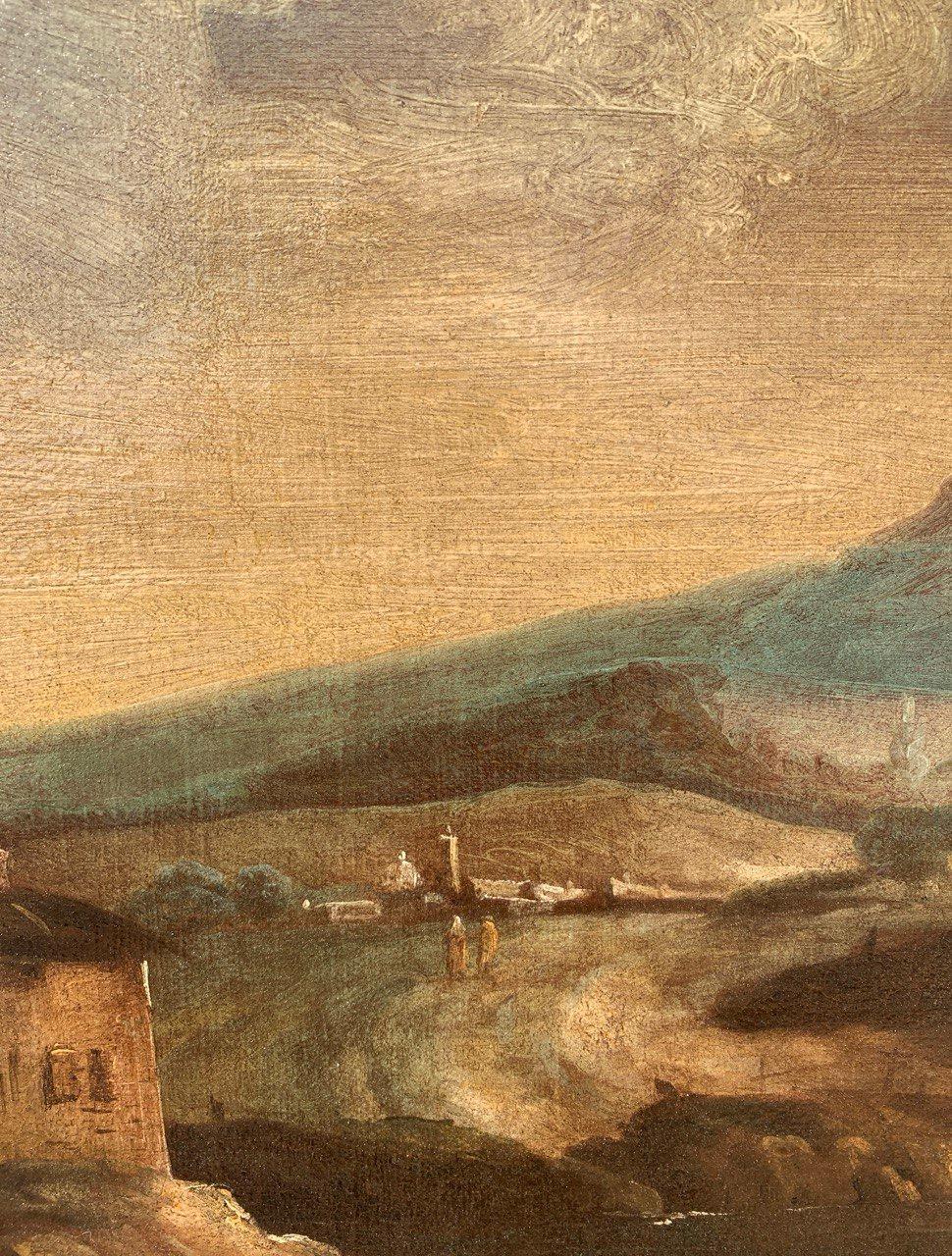 Francesco Tironi (maestro veneziano) - Pittura di paesaggio del XVIII secolo - Pastori in vendita 2