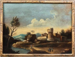 Francesco Tironi (Venetian master) - 18th century landscape painting - Shepherds