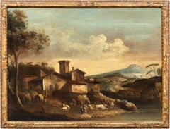 Francesco Tironi (Venediger Meister) – Landschaftsmalerei des 18. Jahrhunderts – Hirten