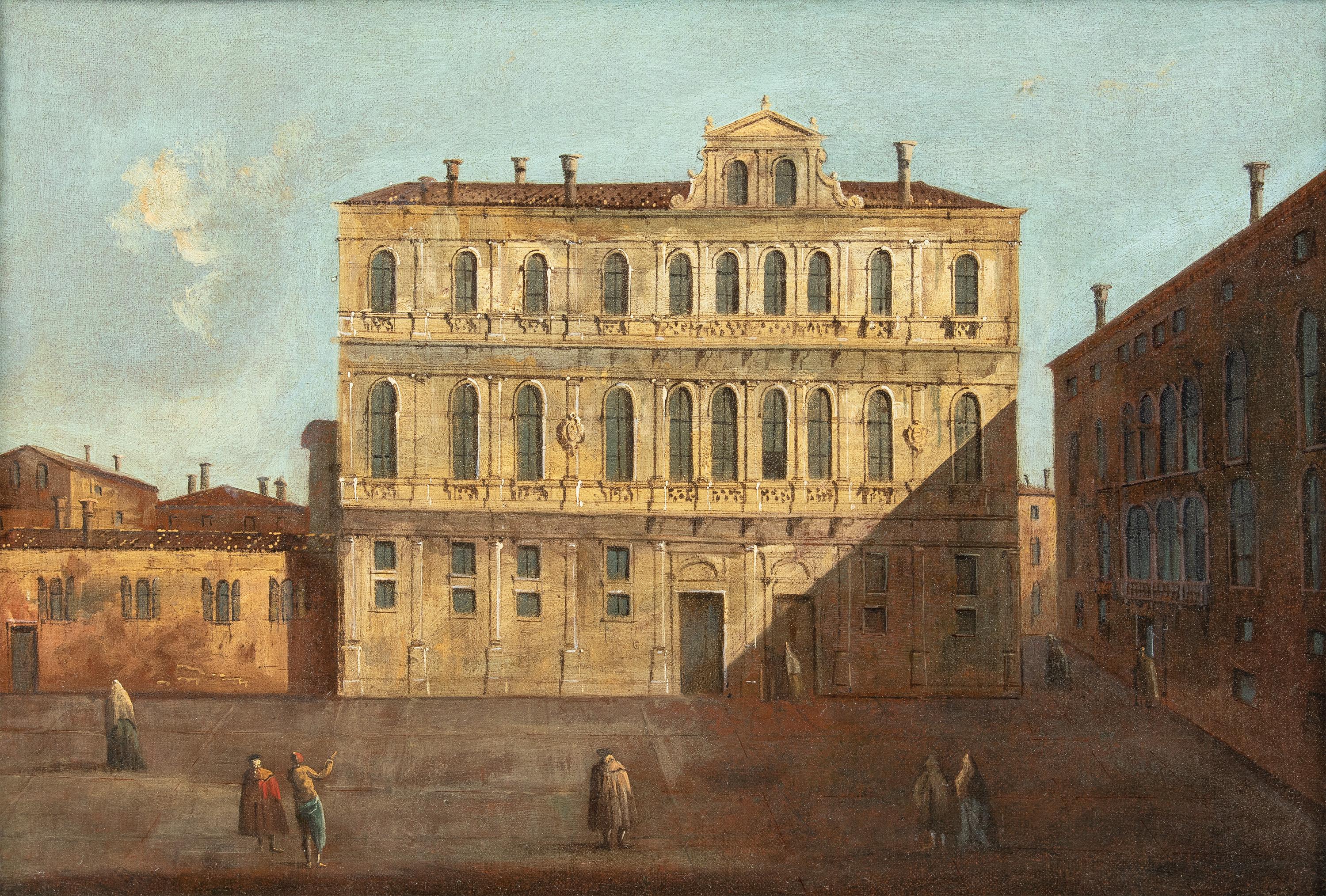Francesco Tironi (Maestro veneciano) - Pintura del siglo XVIII - Vista de Venecia - Painting de Francesco Tironi (Venice, about 1745 - 1797)