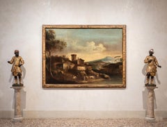 Francesco Tironi (Venetian painter) - 18th century landscape with cattle