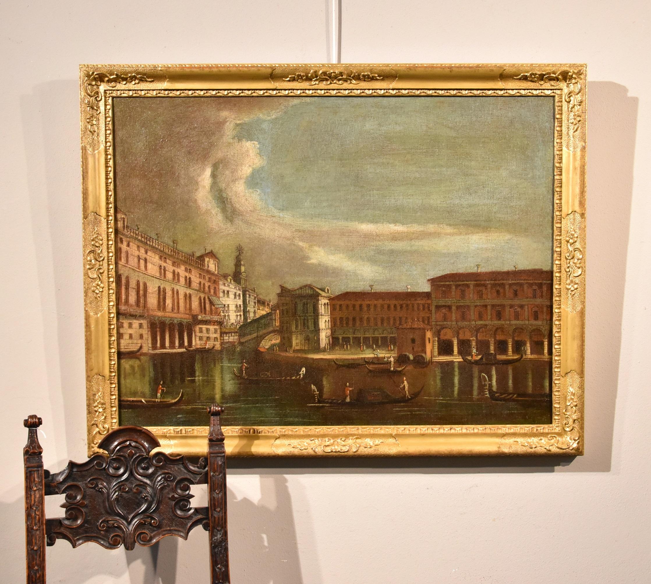 Tironi Venice Grand Canal Landscape Paint Oil on canvas Old master 18th Century 8