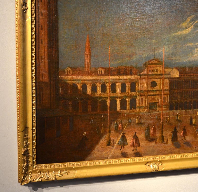 Venice See San Marco Tironi Paint Oil on canvas Old master 18/19th