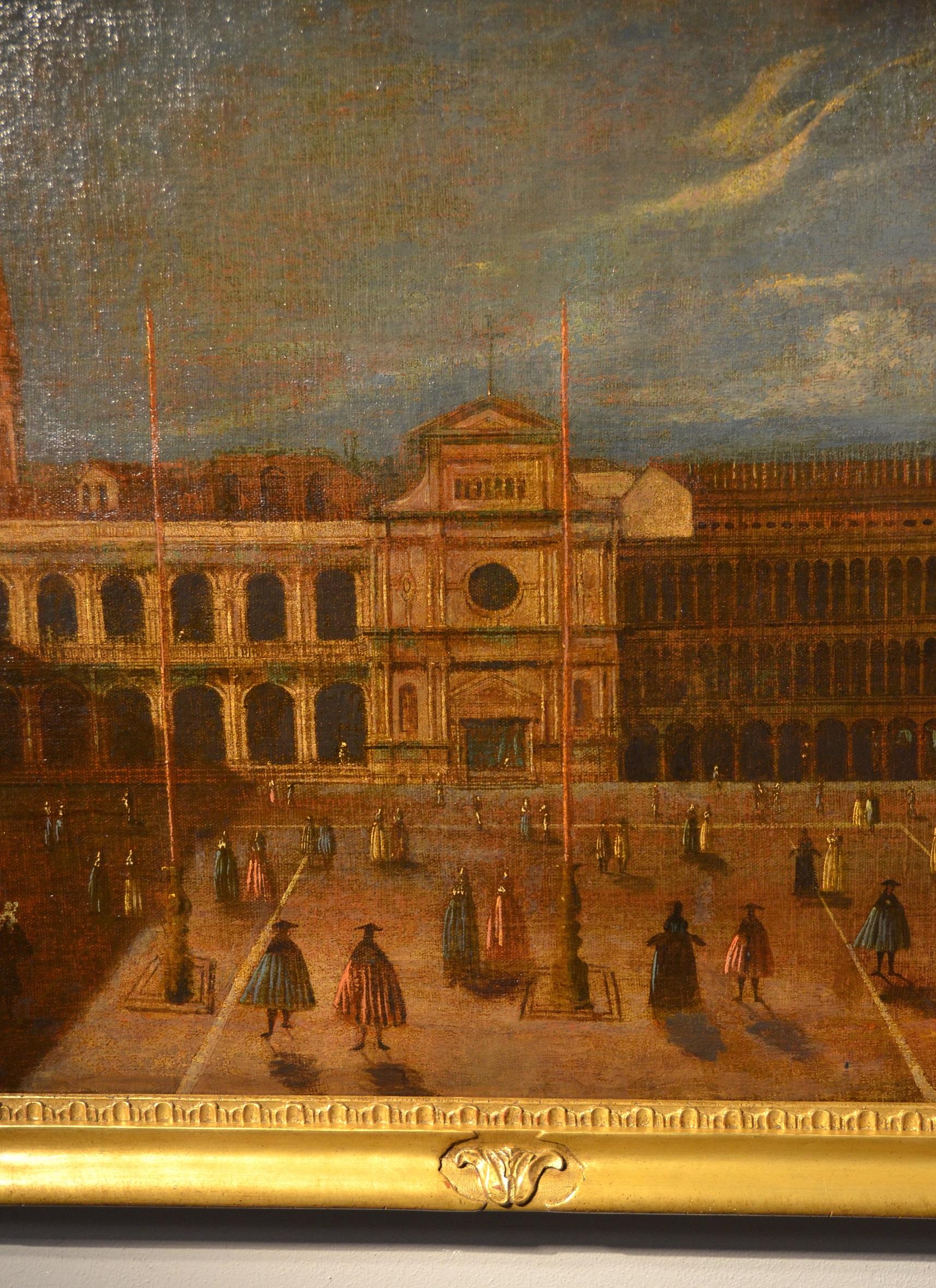 Venice See San Marco Tironi Paint Oil on canvas Old master 18/19th