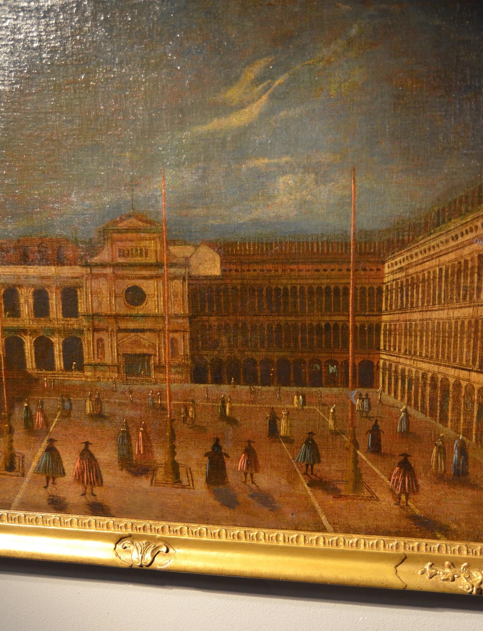 Venice See San Marco Tironi Paint Oil on canvas Old master 18/19th