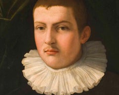 16th Century by Francesco Traballesi Portrait of a young man with a glove