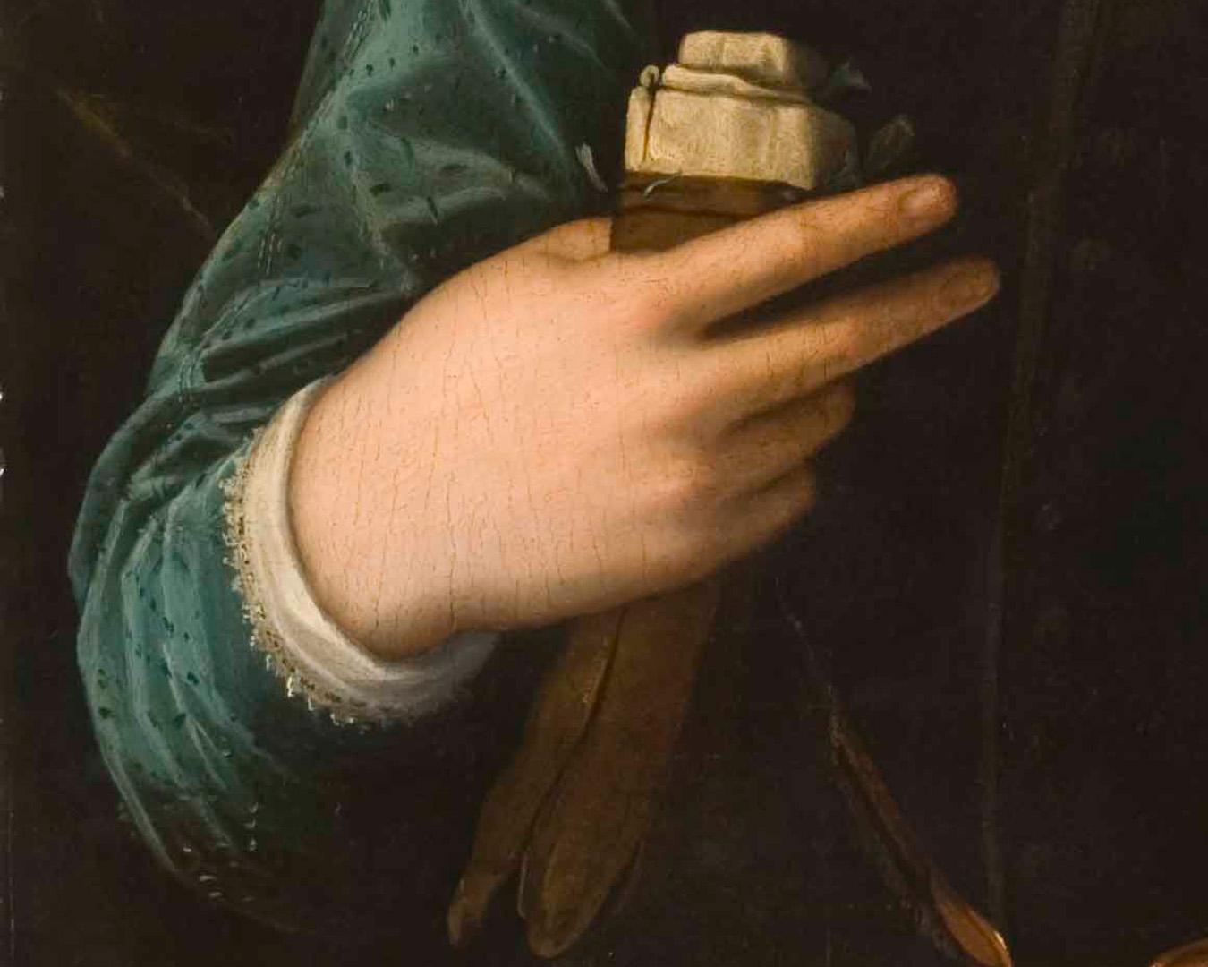 16th Century by Francesco Traballesi Portrait of a young man with a glove For Sale 4