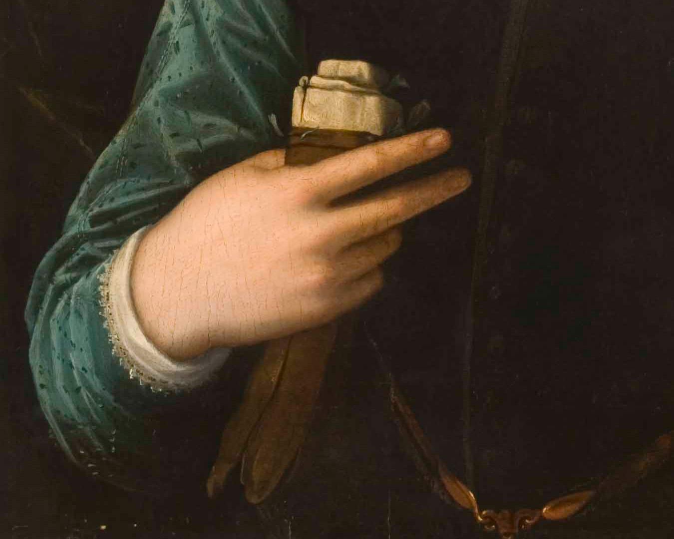 16th Century by Francesco Traballesi Portrait of a young man with a glove For Sale 5