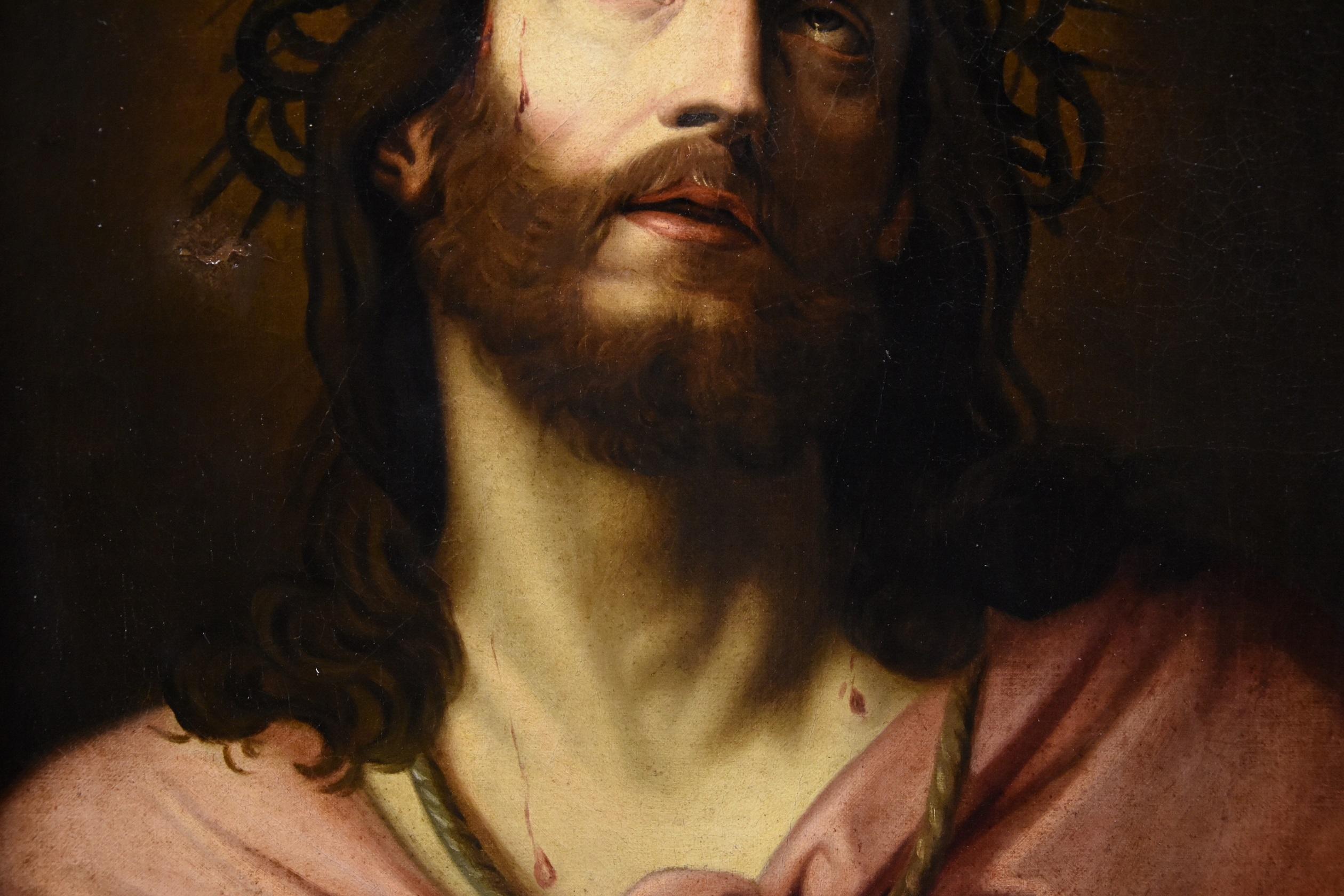 Ecce Homo Christ Trevisani Paint Oil on canvas Old master 18yh Century Italy 3