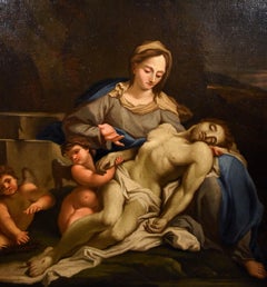 Pietà Trevisani Paint Oil on canvas Old master 18th century Italy Michelangelo