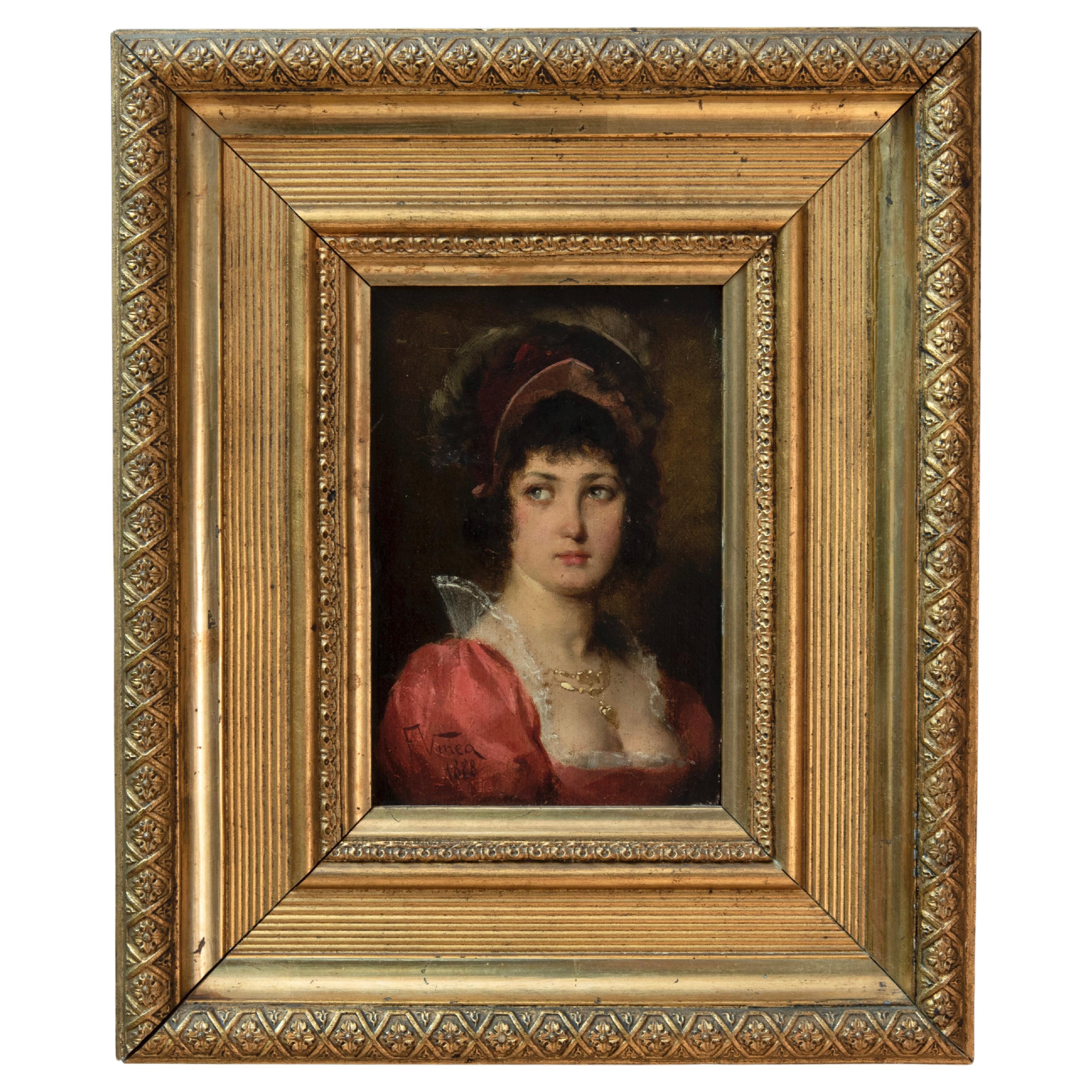 Francesco Vinea  Portrait of a Young Gentlewoman Painting 