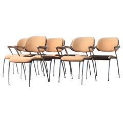 Francesco Zaccone for Thonet Aluminum, Chrome and Birch Armchairs