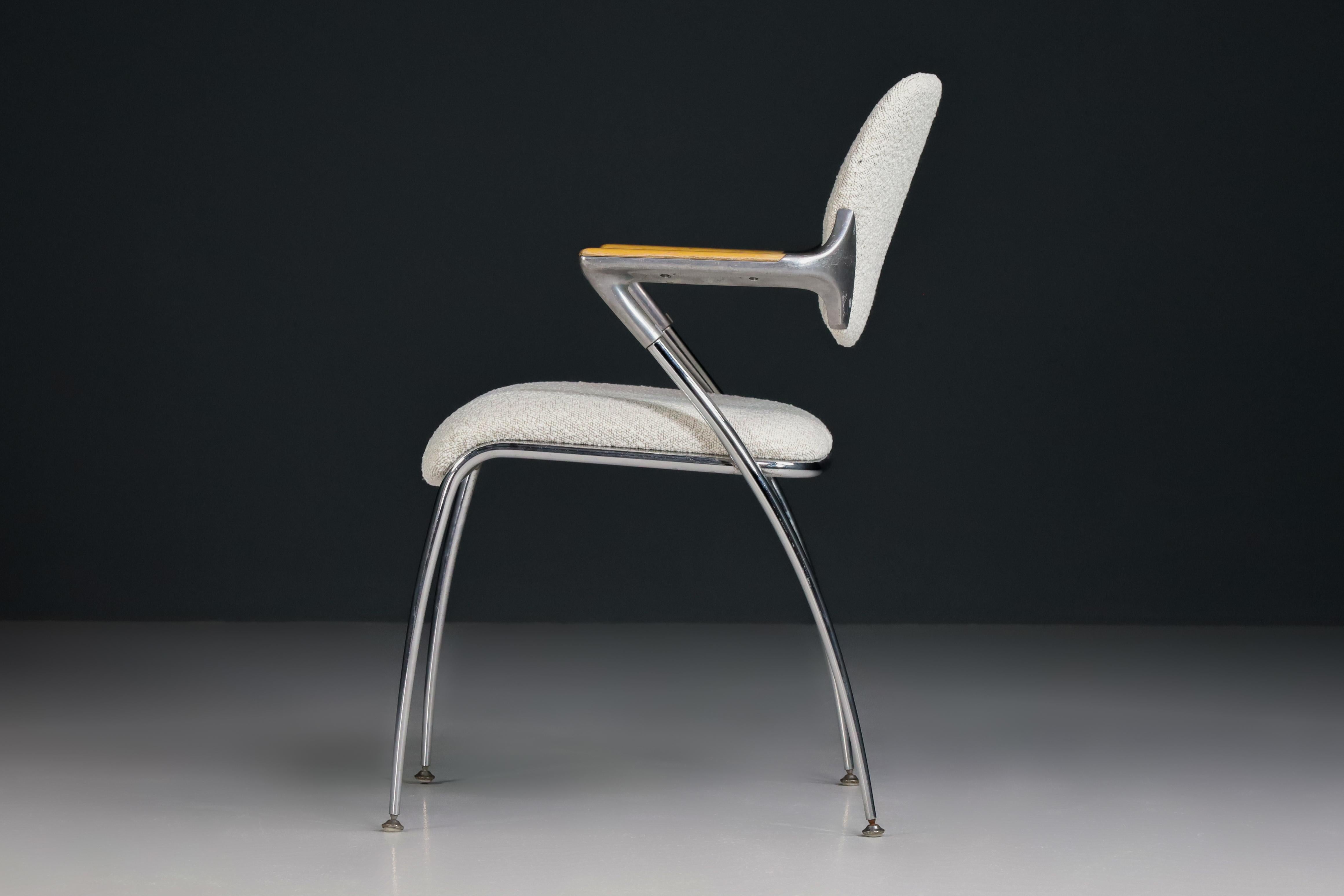 Francesco Zaccone for Thonet Golf Chairs in New Bouclé Upholstery, Allemagne 1970 en vente 3