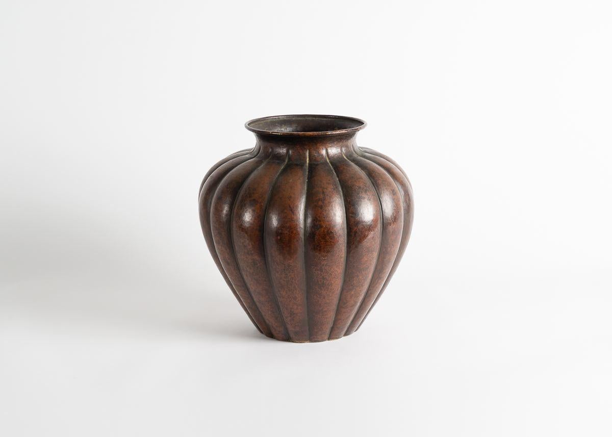 French Francesco Zambon, Dinanderie Vase, France, circa 1910 For Sale