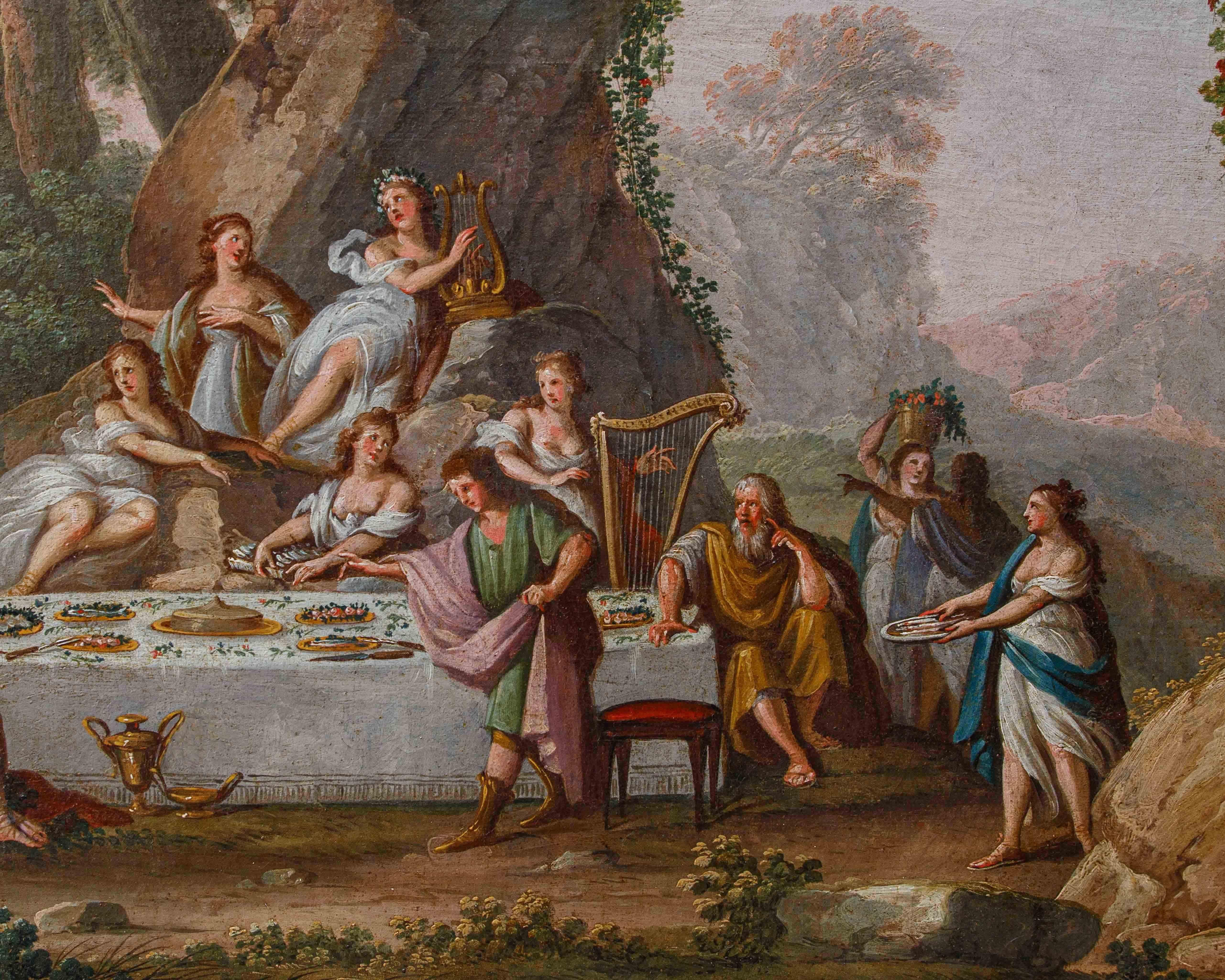 Ambit by Francesco Zuccarelli (Pitigliano, 1702 - Florence, 1788), Banquet For Sale 1