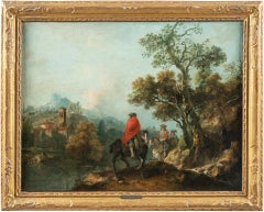 Antique Francesco Zuccaerelli - 18th century Venetian landscape painting - Oil on canvas