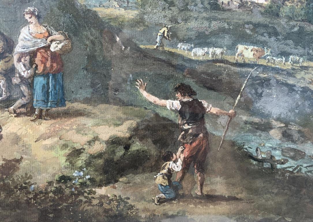 Francesco Zuccarelli (Masterly vénitien) - Peinture de paysage du 18e siècle en vente 4