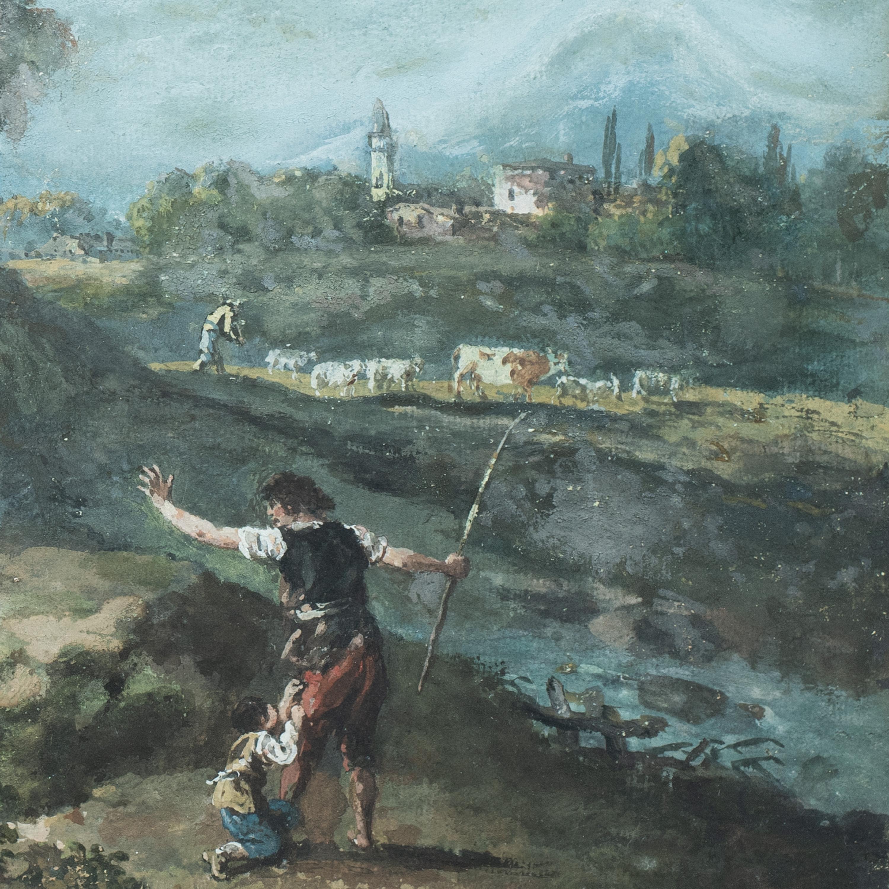 Francesco Zuccarelli (maestro veneziano) - Pittura di paesaggio del XVIII secolo in vendita 14