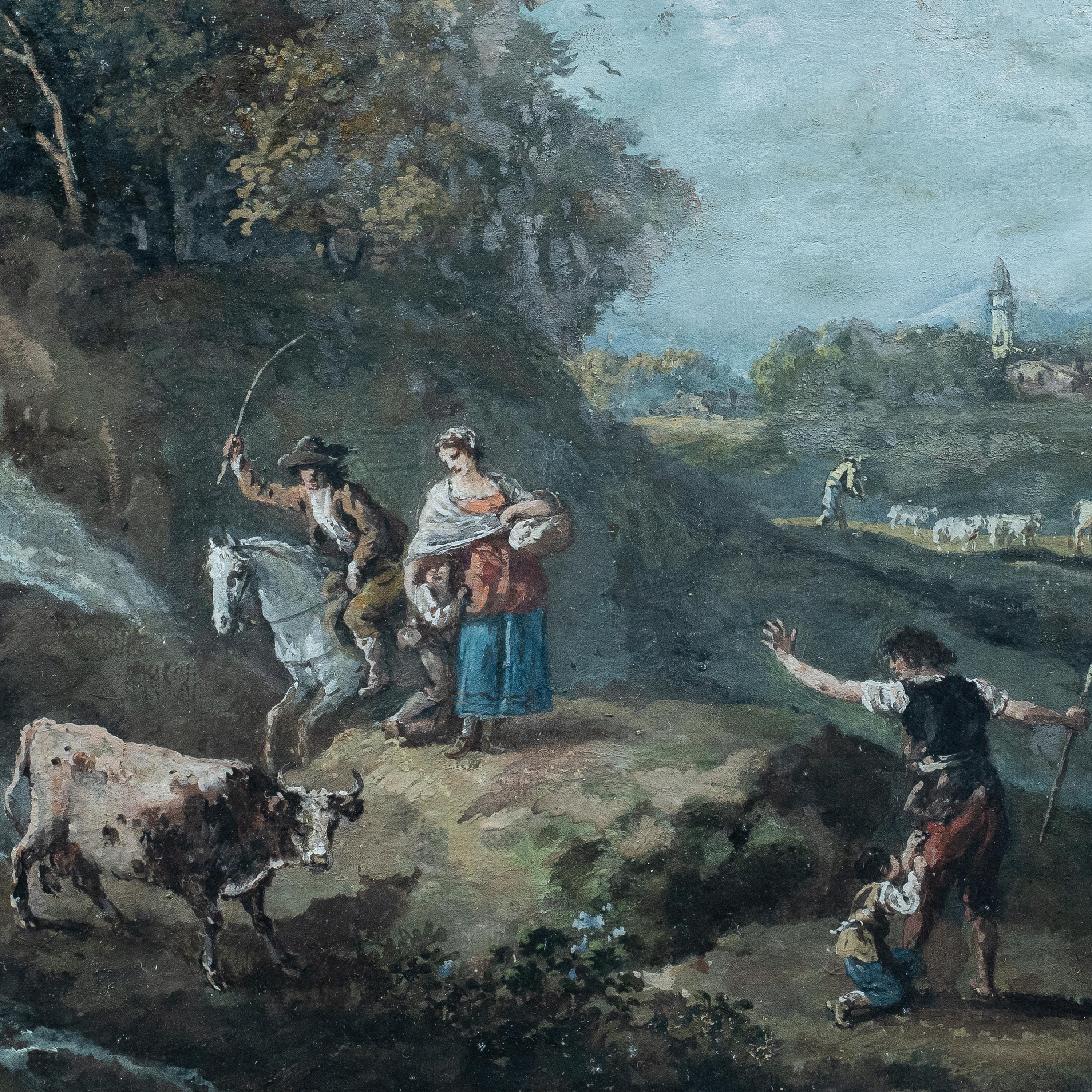 Francesco Zuccarelli (maestro veneziano) - Pittura di paesaggio del XVIII secolo in vendita 1