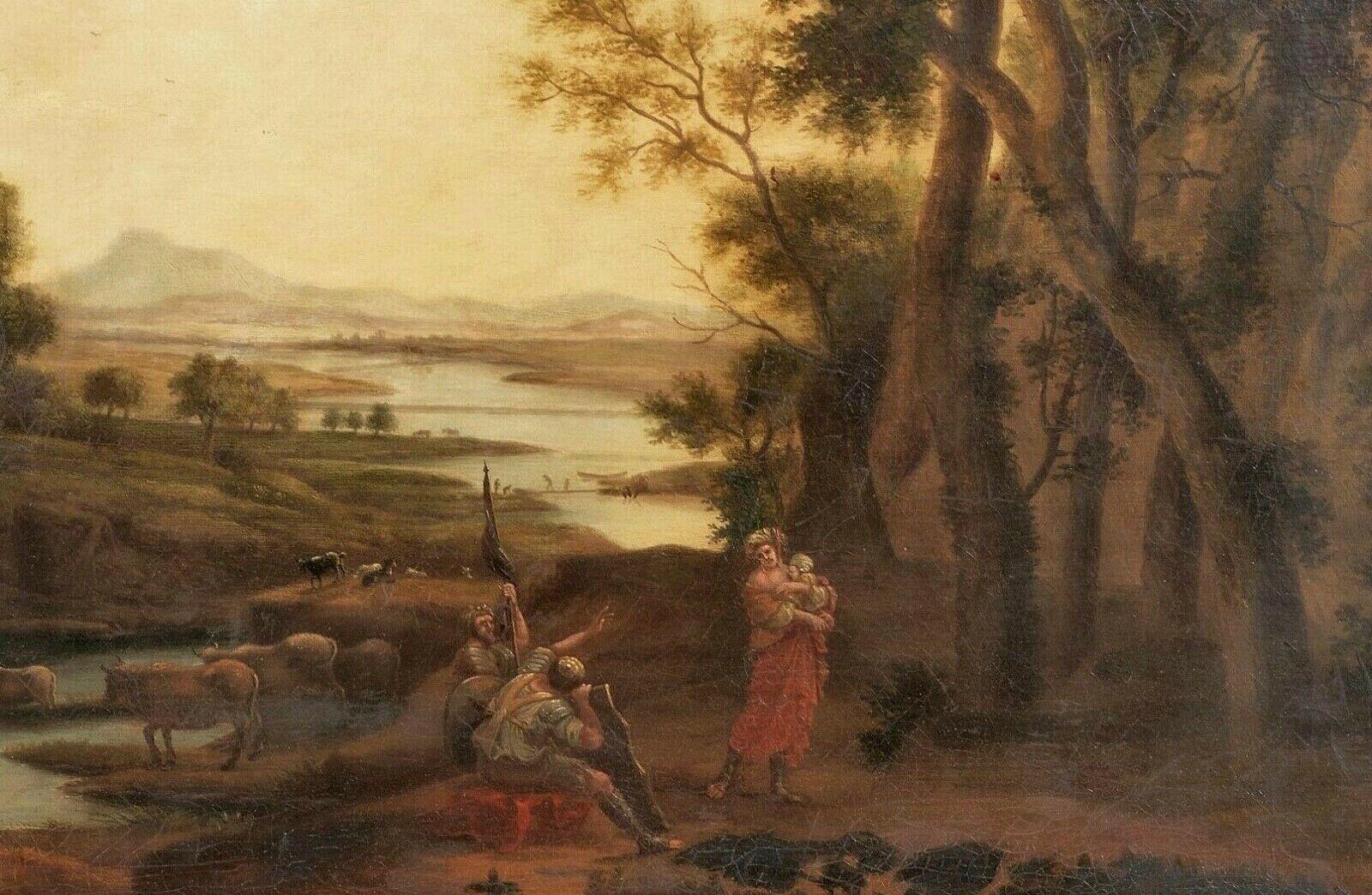 Italianate Capriccio Woodland River Landscape , 18th Century

circle of Francesco ZUCCARELLI (1702-1788)

Fine huge 18th Century Italian Old Master woodland river landscape with figures, oil on canvas. Stunning extensive capriccio view with figures