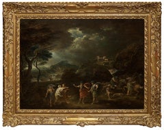 Antique Macbeth and the Three Witches a Painting on Panel by Francesco Zuccarelli