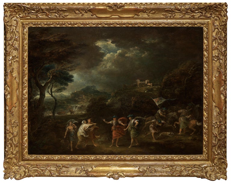 Macbeth and the Three Witches a Painting on Panel by Francesco Zuccarelli For Sale 1