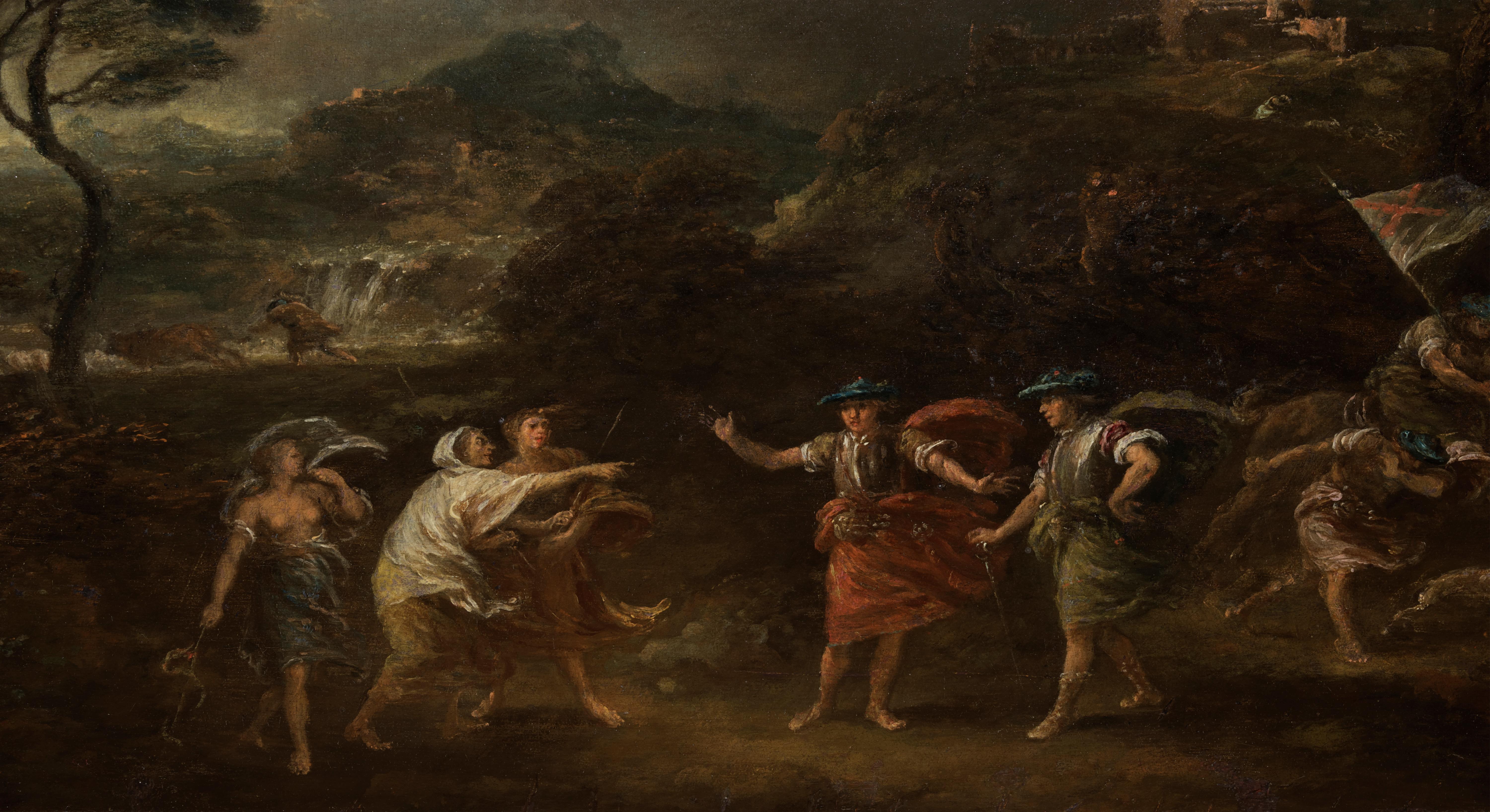 Peinture sur panneau « Macbeth and the Three Witches » de Francesco Zuccarelli en vente 1