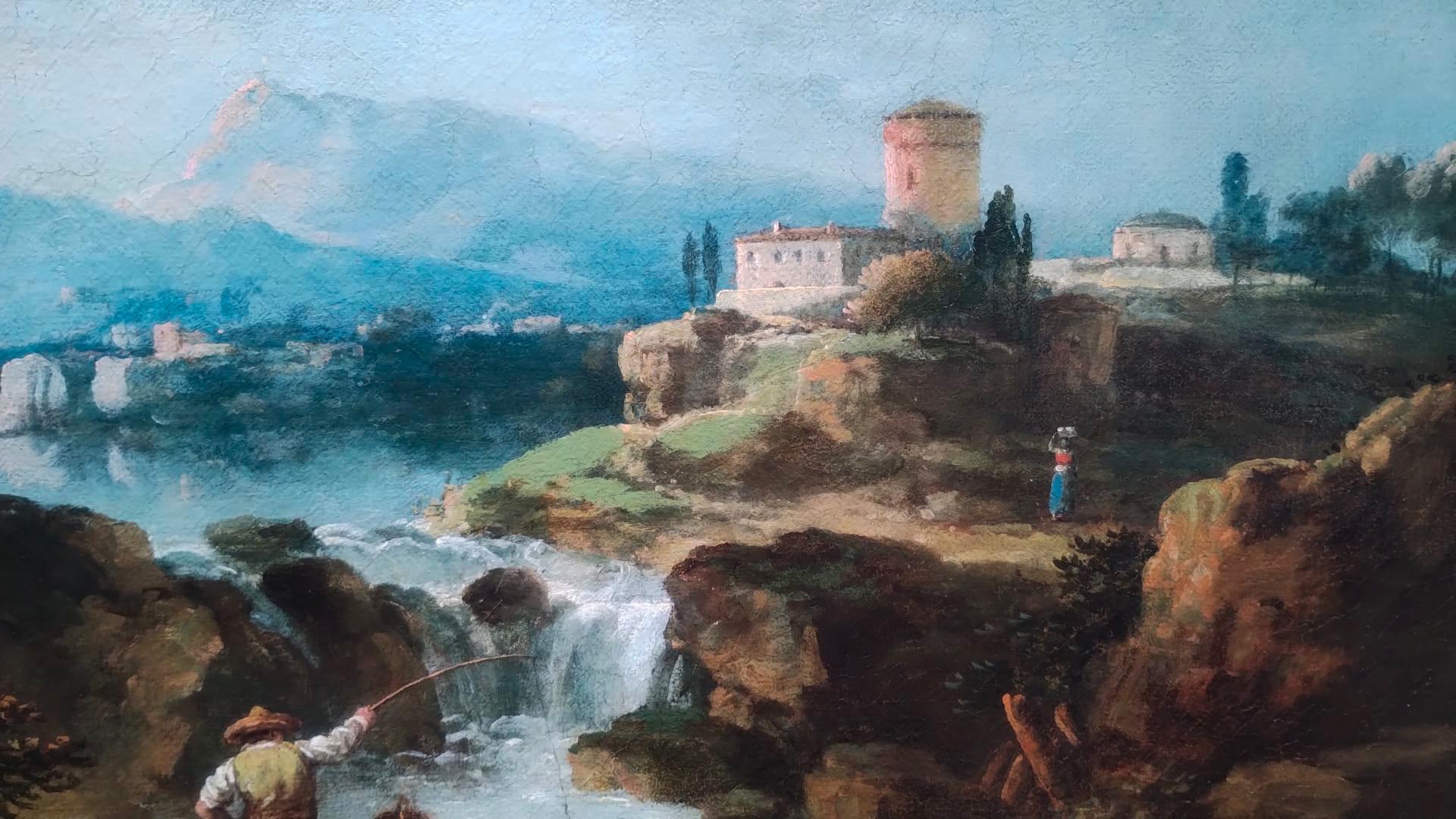 Landschaft mit Fluss und Wasserfall aus dem 18. Jahrhundert von Francesco Zuccarelli im Angebot 2