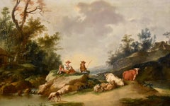 Landscape River Zuccarelli 18th Century Paint Oil on canvas Old master Italy Art